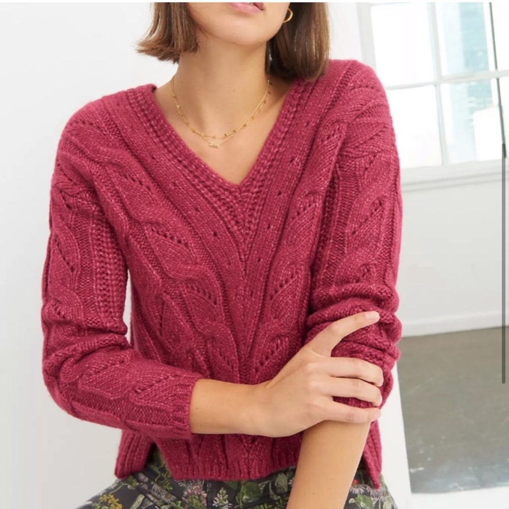 NWT anthro cable knit sweater
